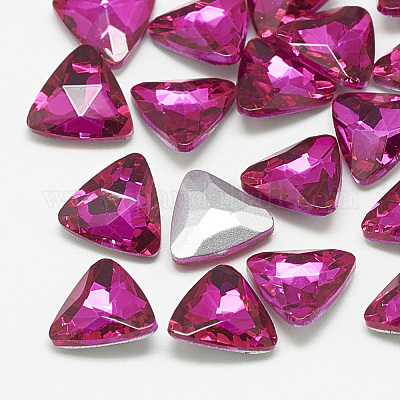Cabochons en verre avec strass de dos avec point&nbsp;RGLA-T087-18mm-09-1
