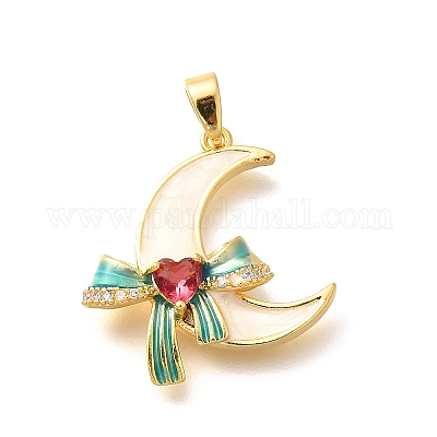 Латунные подвески с микропаве из прозрачного кубического циркония KK-R212-14G-1