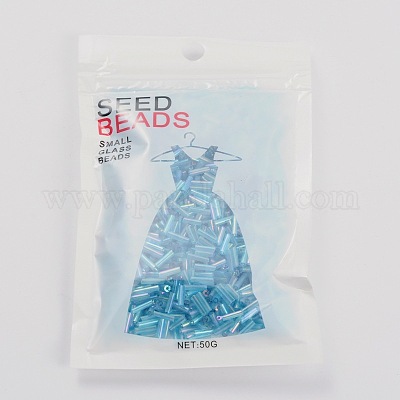 Прозрачные цвета радуги стекло стеклярусом X-TSDB6MM163-1