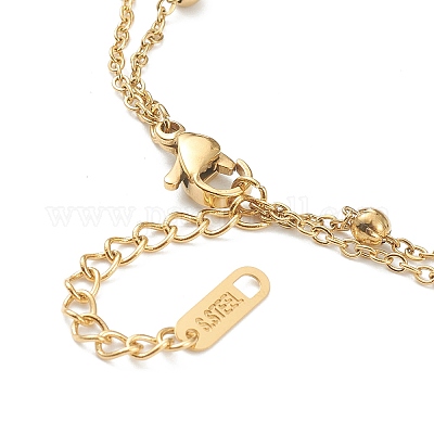 Многорядные браслеты из нержавеющей стали 304 BJEW-F396-16G-1