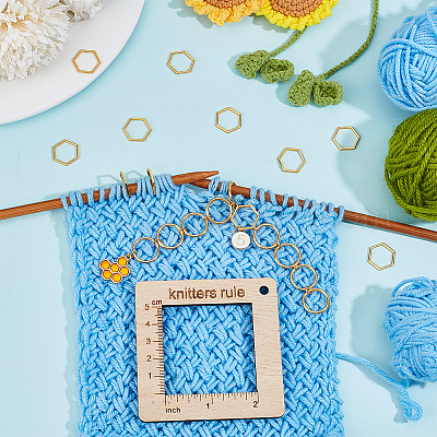 Инструмент для вязания свитеров из сплава и дерева AJEW-WH0472-20G-1