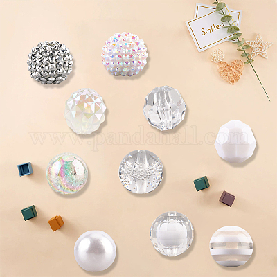 20шт. набор из 10-х видов акриловых и смоляных бусин DIY-PA0001-02B-1