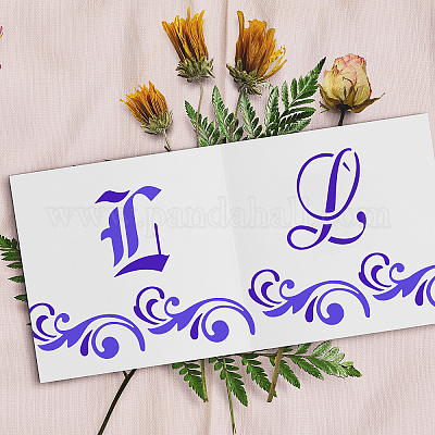 Wholesale FINGERINSPIRE Initial L Painting Stencil 11.8x11.8inch