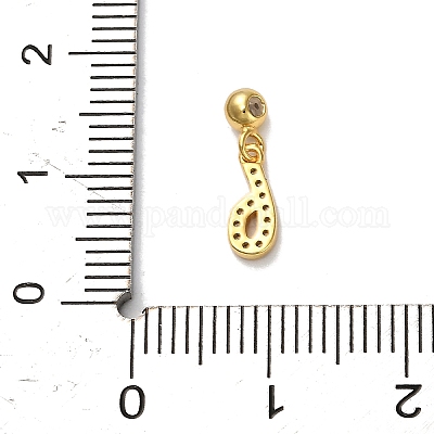 925 подвеска-шарм из стерлингового серебра с микропаве из прозрачных кубических цирконий в европейском стиле STER-A045-01G-6-1