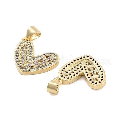 Подвески из латуни с прозрачным фианитом KK-U009-05I-G-1