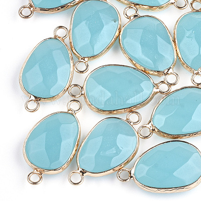 Соединители звеньев естественного белого нефрита G-S344-02E-1