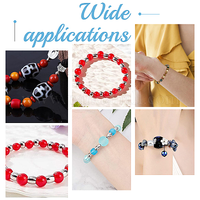 80 шт. 201 бусины из нержавеющей стали STAS-UN0056-11-1