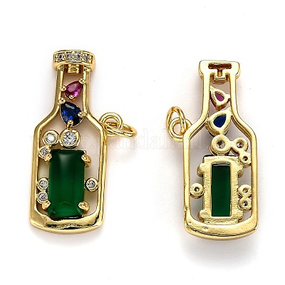 Латунные микро проложить кубического циркония подвески X-ZIRC-L100-045G-1