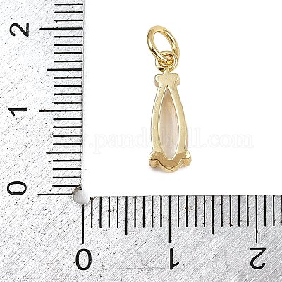 Латунные микро проложить кубического циркония подвески X-KK-C114-25G-1