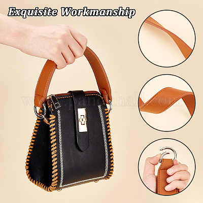 byhands Narrow Style Genuine Leather Shoulder Bag Handles