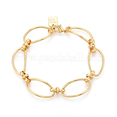 Латунь цепи браслеты BJEW-N032-01G-1