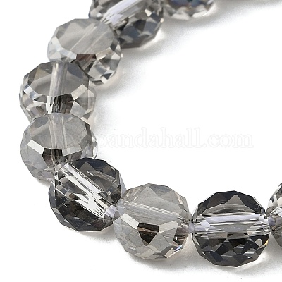 Стеклянные бусины с гальваническим покрытием  X-EGLA-L045-G-PL04-1