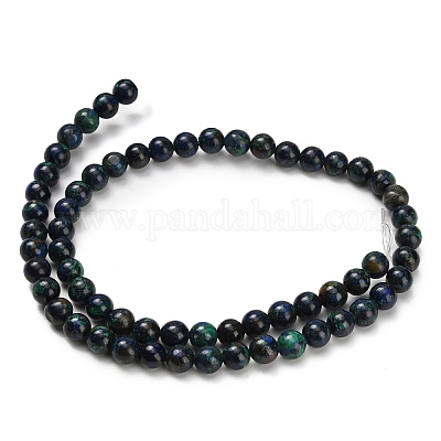 Натуральные нитки из бисера азурита G-Z110-C05-6mm-1