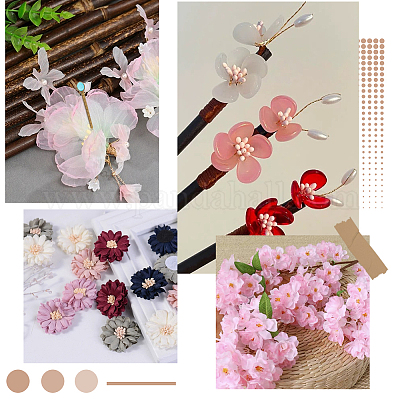 Гипс искусственный цветок сердечный сердечник DIY-WH0430-163A-1