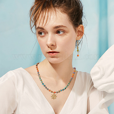 240шт 8 цвета синтетические малахитовые бусины&nbsp;G-AR0004-25-1