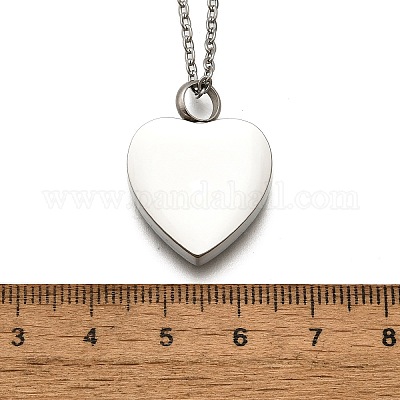 Ожерелья с подвеской в виде гроба из нержавеющей стали 304 в форме сердца NJEW-V002-02P-1