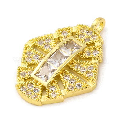 Латунные подвески с кубическим цирконием KK-D536-10G-1
