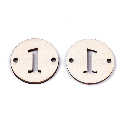 Необработанные соединители звеньев из натурального тополя WOOD-S045-138B-1-1