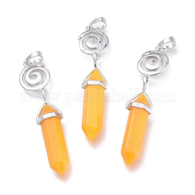 Окрашенные натуральные нефритовые заостренные большие подвески G-D0021-01P-21-1