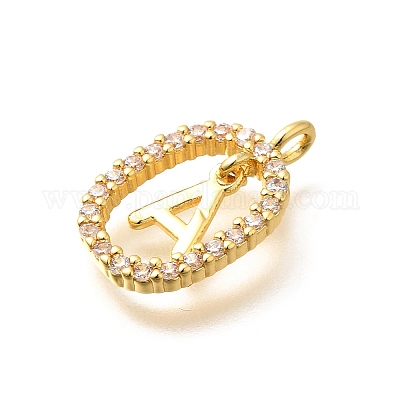 Латунные микро проложить кубического циркония подвески ZIRC-P123-01G-A01-1