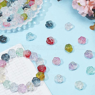 140шт 14 цвета бусины лэмпворк ручной работы LAMP-AR0001-42-1