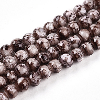 Выпечка окрашенные стеклянные бусины пряди DGLA-N003-4mm-A05-1