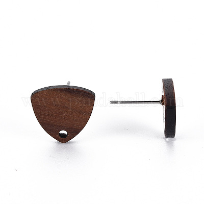 Серьги-гвоздики из орехового дерева X-WOOD-S054-47-1