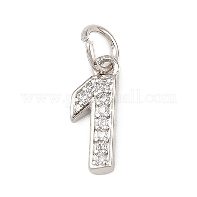 Латунные микропаве прозрачные кубические циркониевые подвески KK-G544-04P-1