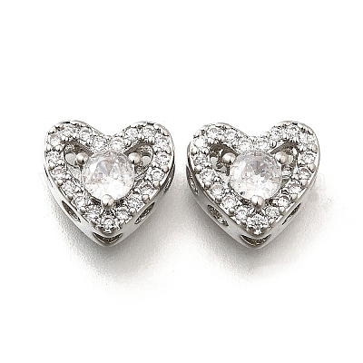 Латунные микро-паве прозрачные кубические цирконии и стеклянные многорядные звенья KK-M318-23P-1