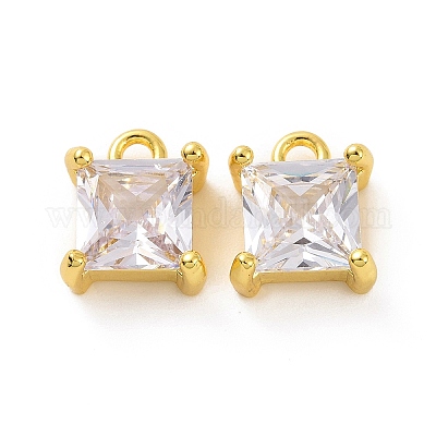 Подвески из латуни с прозрачным стеклом KK-E068-VF218-1