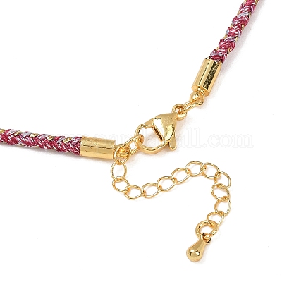 Изготовление ожерелий из круглого нейлонового хлопкового шнура диаметром 2.5 мм NJEW-C106-01G-05-1