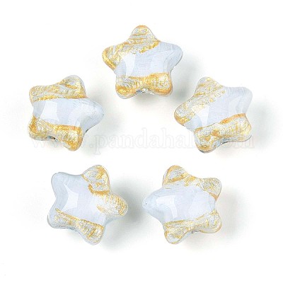 Прозрачные смоляные эмалевые бусины RESI-N043-02B-1