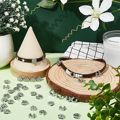 40 шт. 2 стиля подвески-слайдеры из сплава со стразами FIND-SC0010-36-1