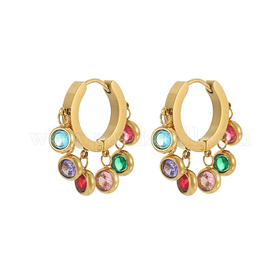 Серьги-люстры из нержавеющей стали 304 STAS-OY003-66G-1