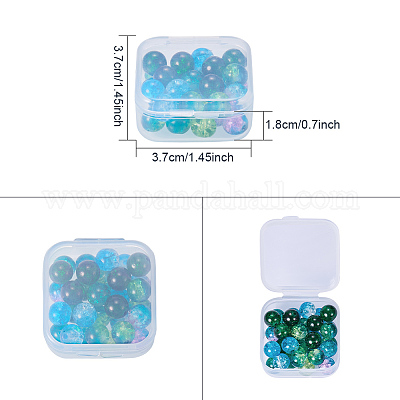 1 Set 18 pack Square Clear Plastic Bead Storage Containers Box Case with  Flip-Up Lids for Pills,Herbs,Tiny Bead,Jewerlry Findings(3.7x3.7x1.8cm)