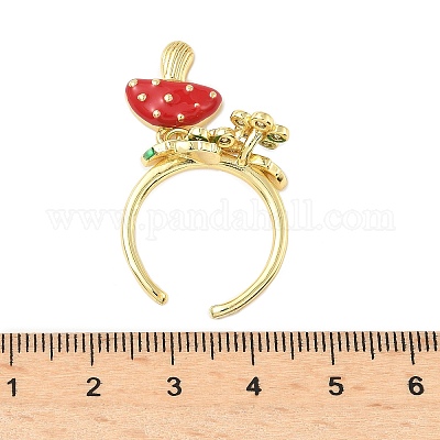 Латунные микро проложить манжеты кольца кубического циркония RJEW-A069-04G-1