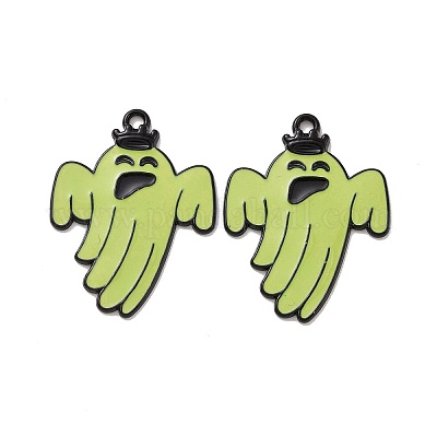 Подвески из эмали из сплава с покрытием на тему Хэллоуина PALLOY-O109-50EB-1