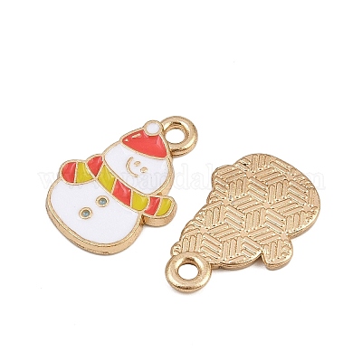 Подвески из сплава и эмали с рождественской тематикой ENAM-Z023-01G-08-1