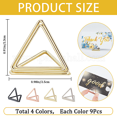 36 шт. 4-х цветные мини-железные держатели для карточек AJEW-CP0007-82-1