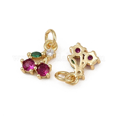 Латунные микро проложить кубического циркония подвески KK-Z120-08G-02-1