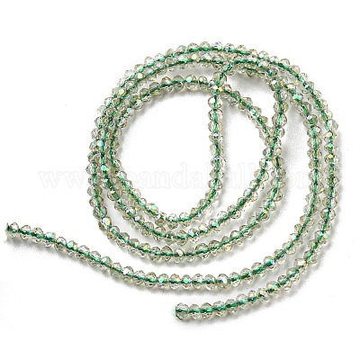 Chapelets de perles en verre électroplaqué&nbsp;EGLA-F149-FR-09-1