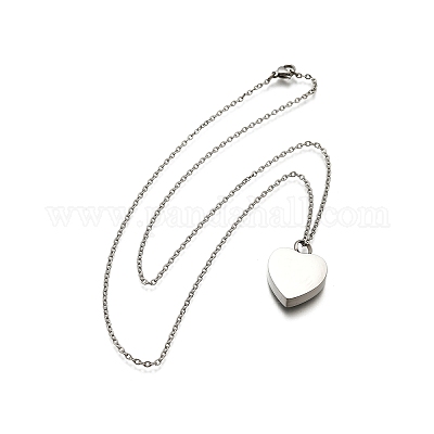 Ожерелья с подвеской в виде гроба из нержавеющей стали 304 в форме сердца NJEW-V002-02P-1