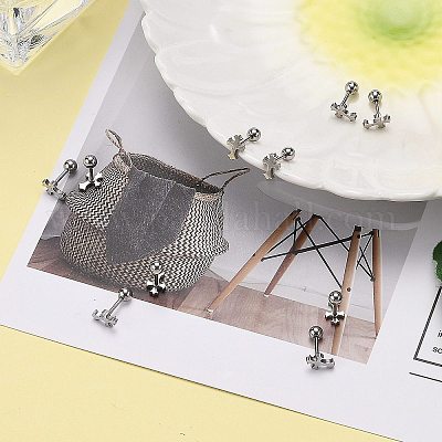 Серьги-штанги для хрящей из нержавеющей стали 201 EJEW-R147-31-1