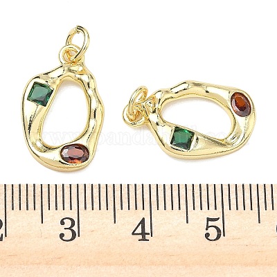 Латунные микро проложить кубического циркония подвески&nbsp;KK-P348-02B-G01-1