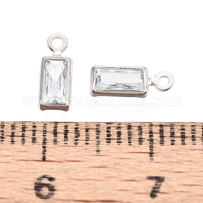 Подвески из латуни с прозрачным фианитом ZIRC-T017-05P-1