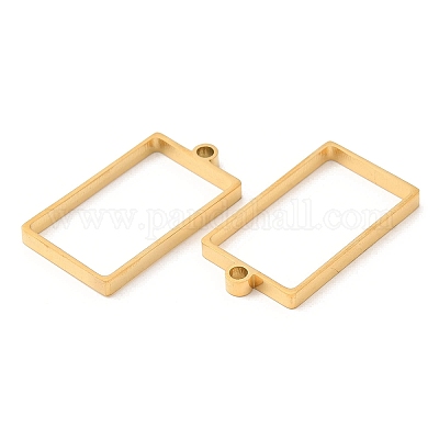 Подвески из нержавеющей стали 304 с открытым задним безелем и прямоугольной оправой STAS-Z040-06A-G-1