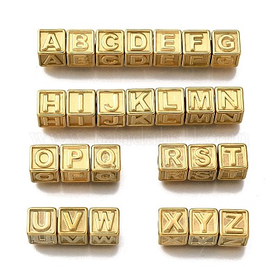 26 шт. 26 стиля кубических бусин из нержавеющей стали 304 STAS-V009-01G-1