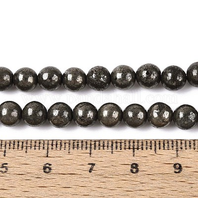 Природного пирита бисер нитей G-S249-01-6mm-1