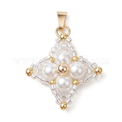 Подвески из ракушечного жемчуга и стеклянных бусин PALLOY-MZ00476-1