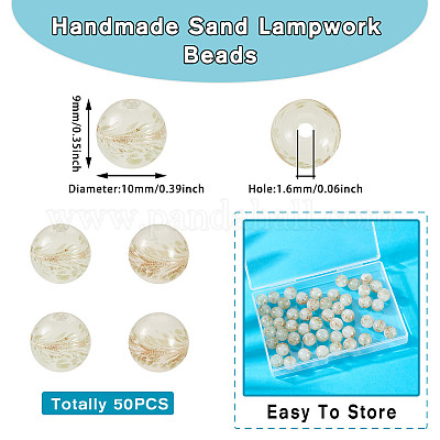 50 шт. бусины ручной работы из песка LAMP-TA0001-60A-1